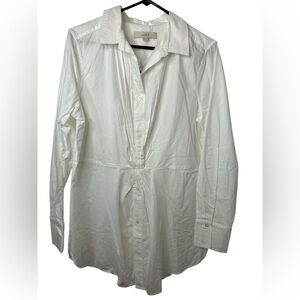 LOFT Classic White Button Down Shirt NWT